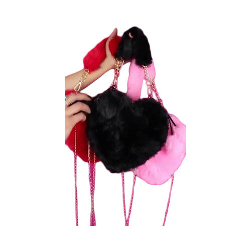 Cartera Peluche De Corazon