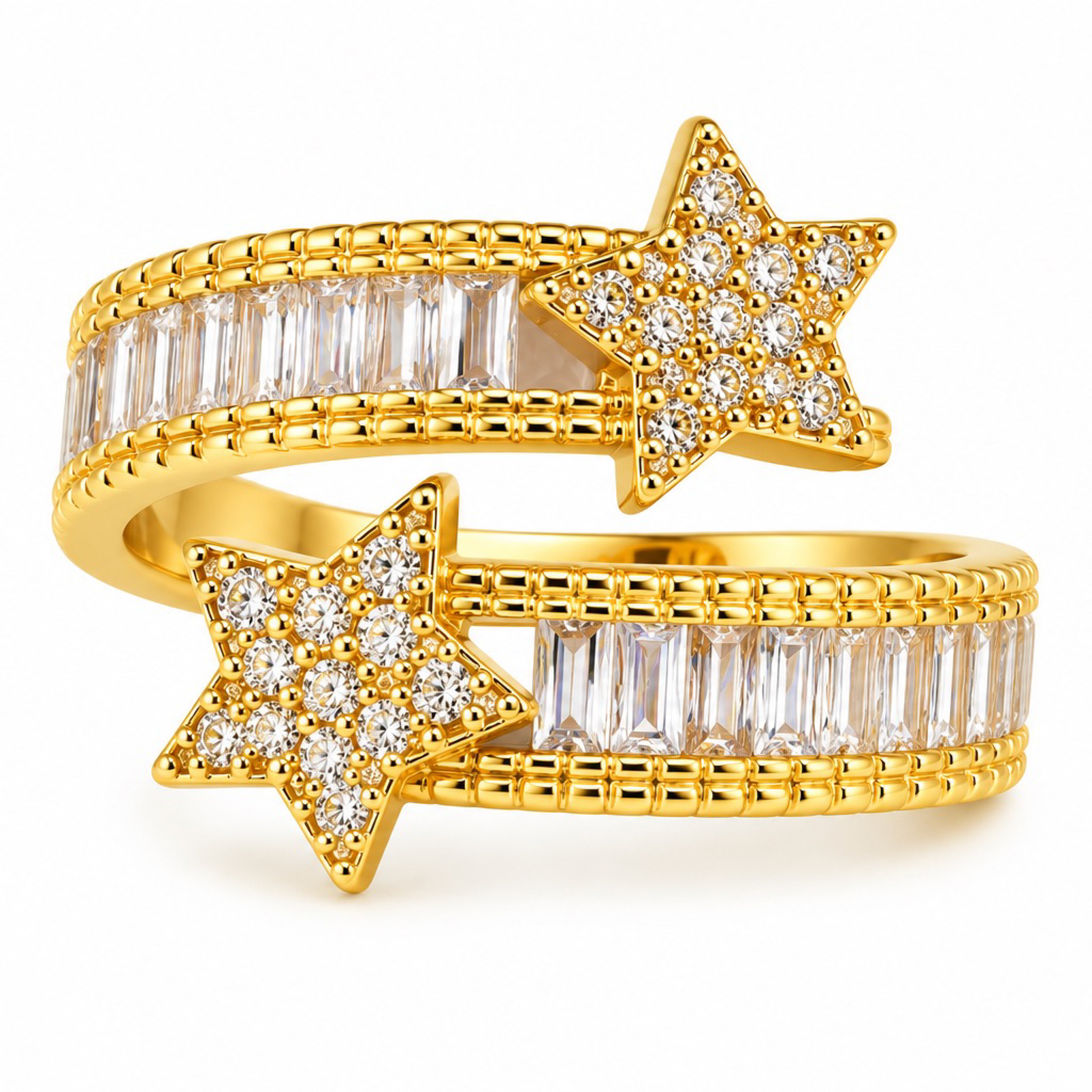 Sortija Ajustable Estrella – Oro Laminado 18K