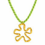 Colorful Woven Flower Necklace