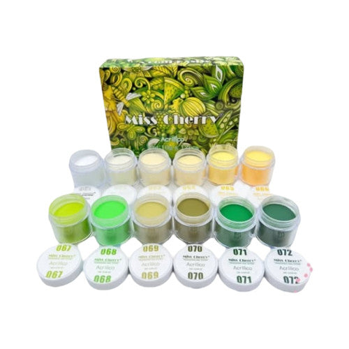 Colección Acrílicos Verde (12 PZAS)