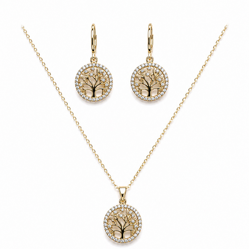 Set Árbol de la Vida – Oro Laminado 18K