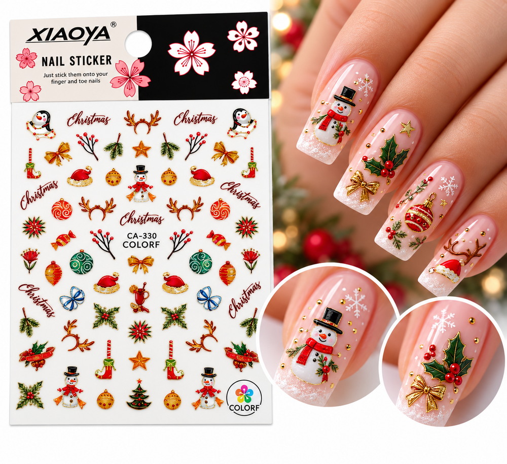 Stickers Navideños para Uñas