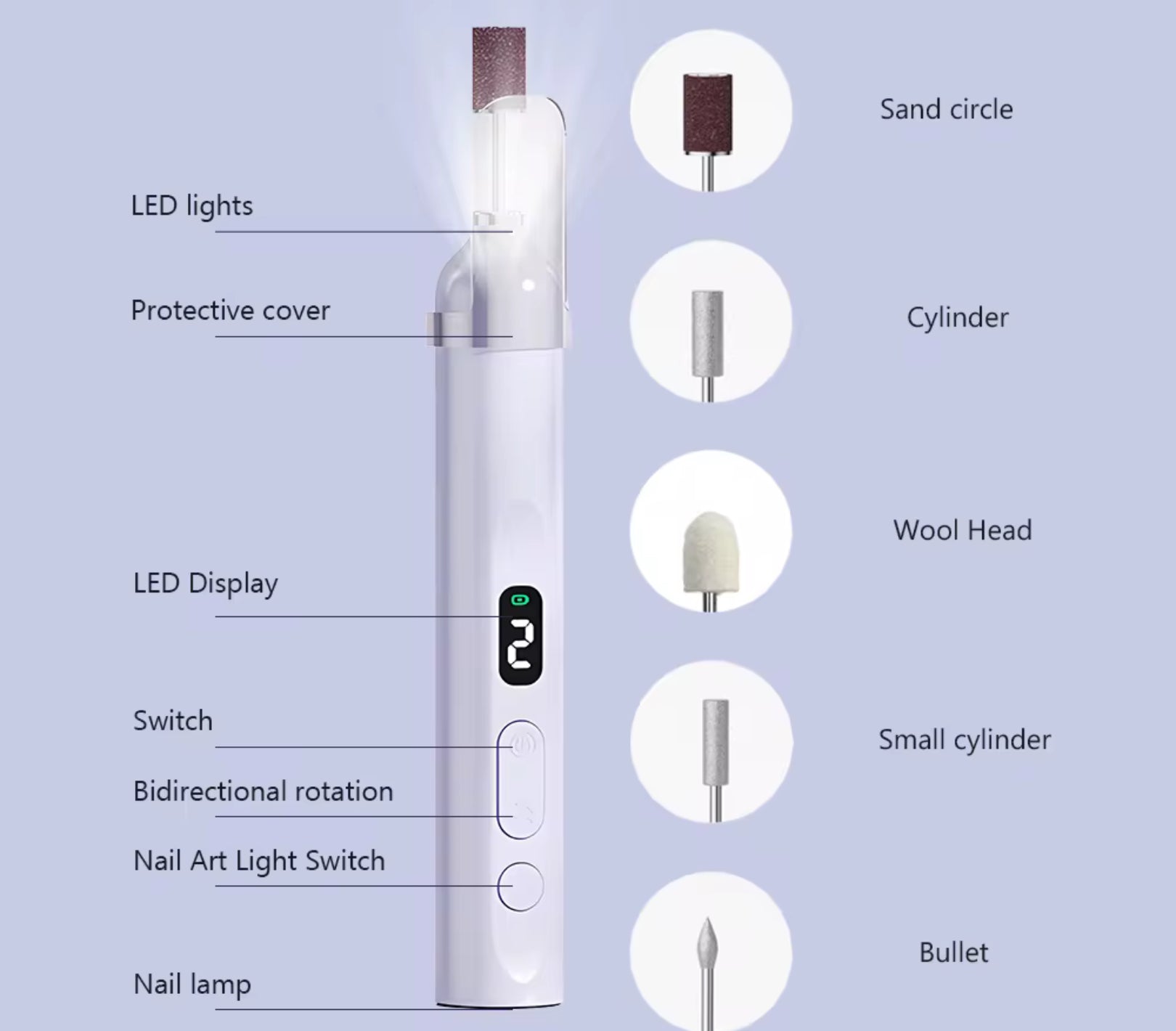 Taladro De Uñas & Luz UV