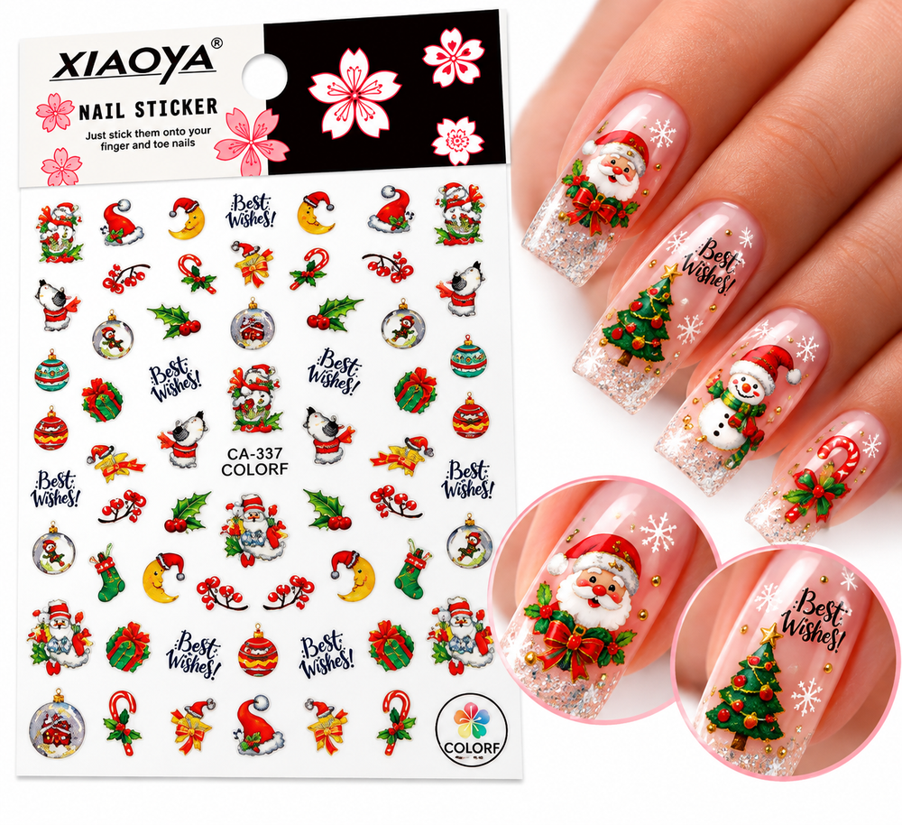 Stickers Navideños para Uñas