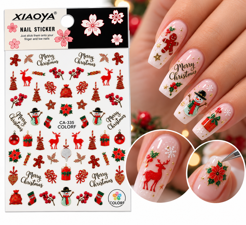 Stickers Navideños para Uñas