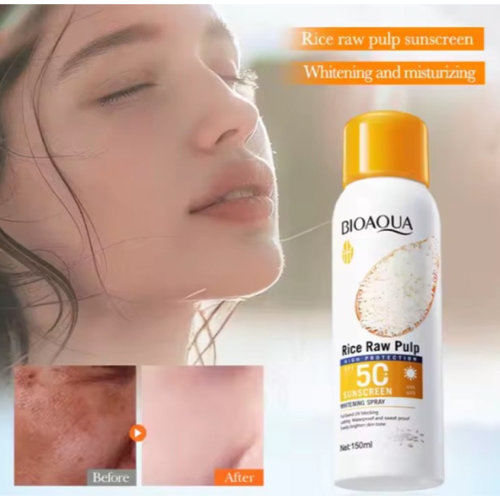 BIOAQUA Bloqueador Solar de Arroz en Spray