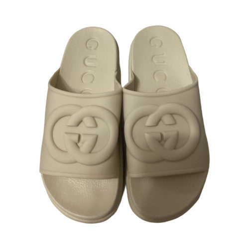 Sandalias Gucci De Mujer Crema #8