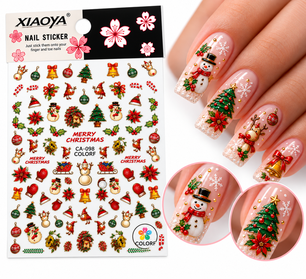 Stickers Navideños para Uñas