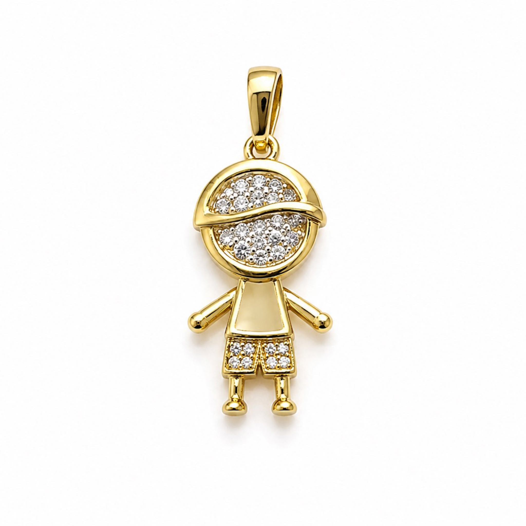 Dije Niño con Circonias – Oro Laminado 18K