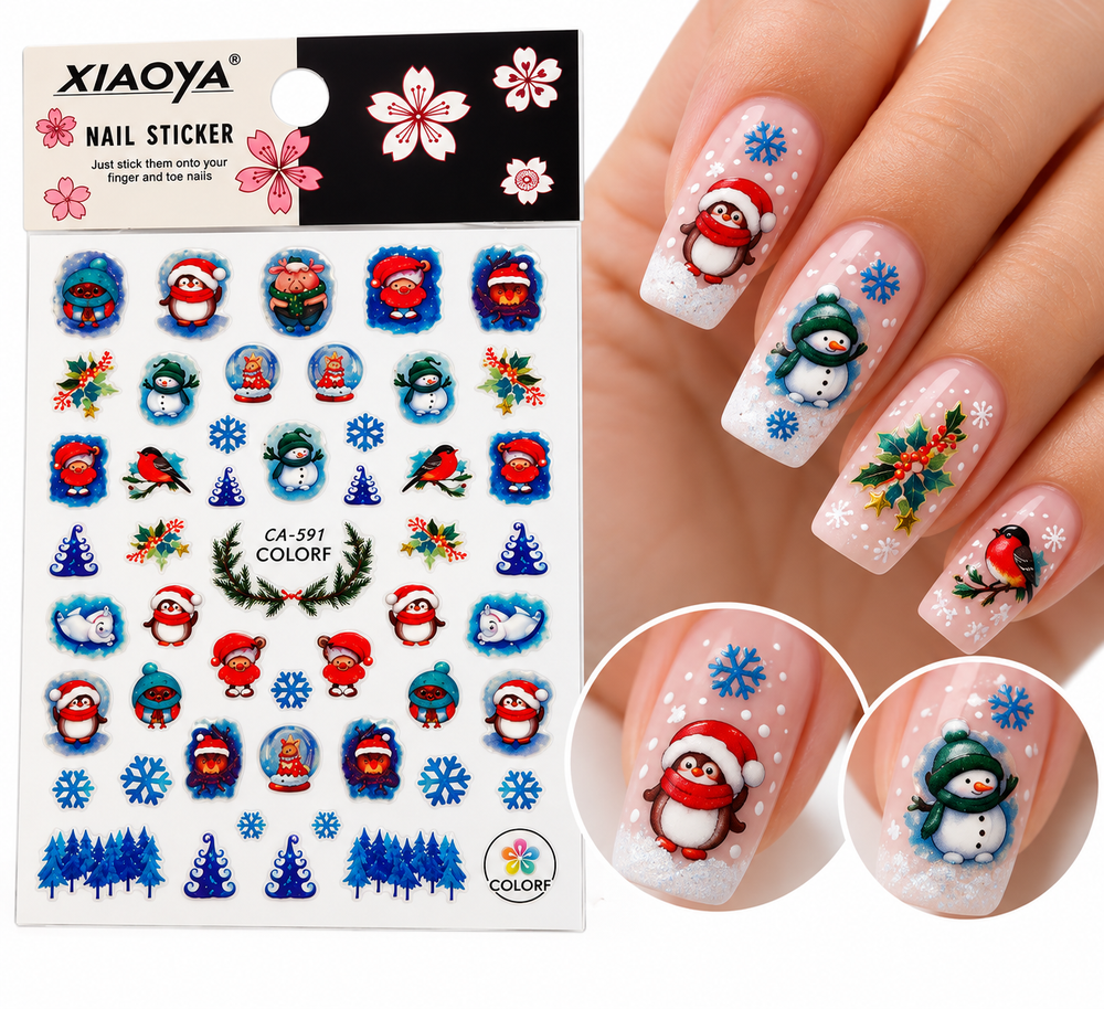 Stickers Navideños para Uñas