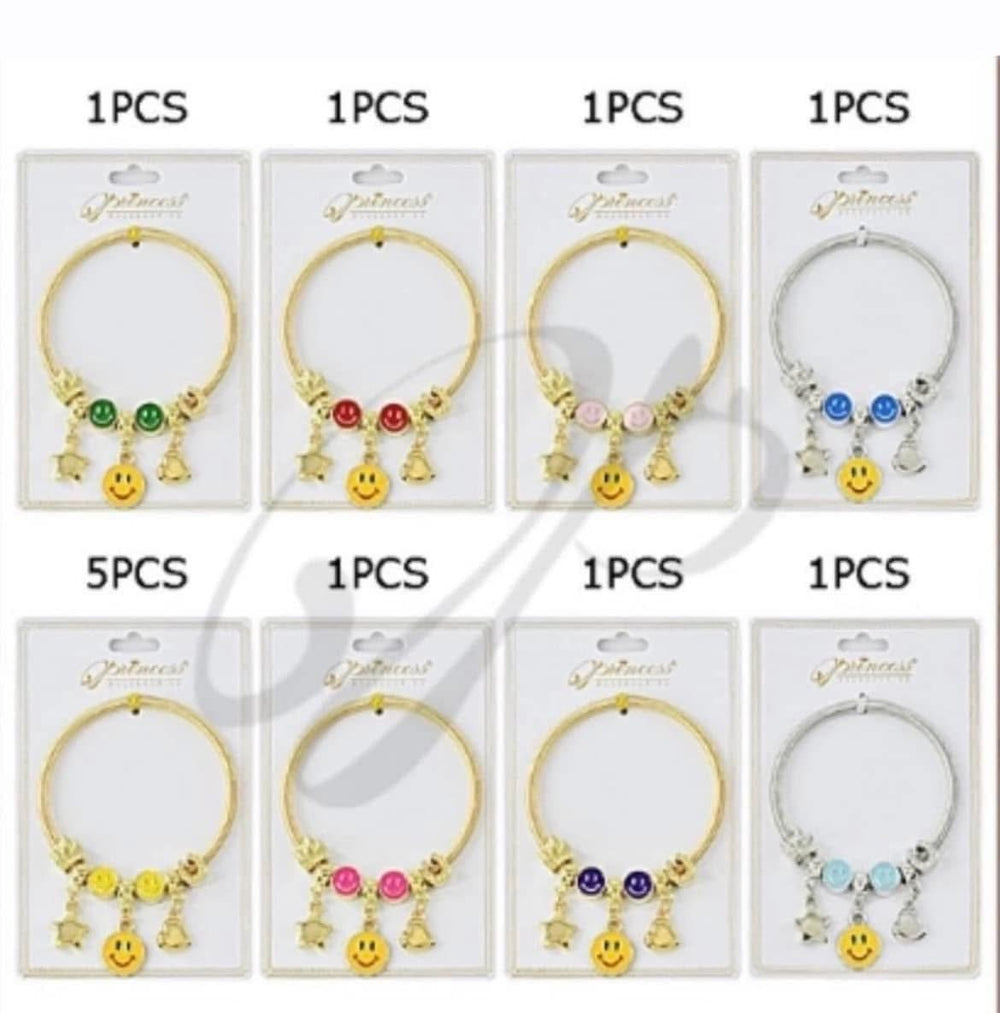 Docena Pulseras Pandoras Happy Face