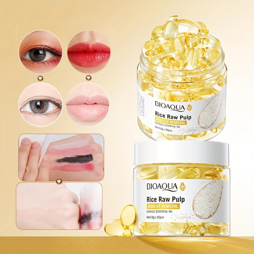 BIOAQUA Rice Raw Pulp Makeup Remover Capsule Oil