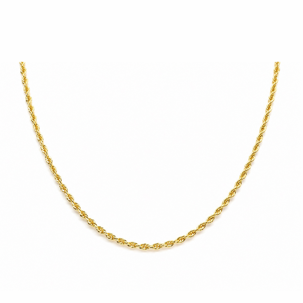 Cadena Rope 4.5 mm – 45 cm | Oro Laminado 18K