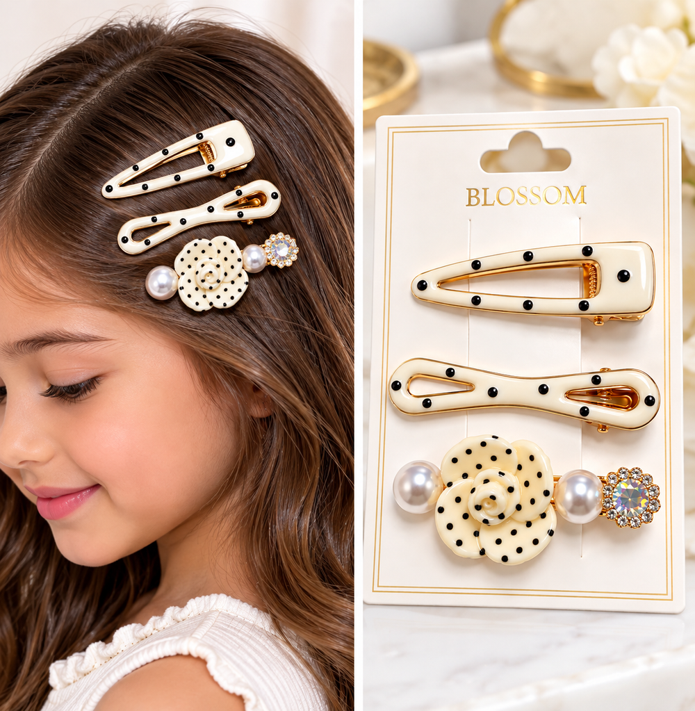 Set de 3 Hebillas para el Cabello