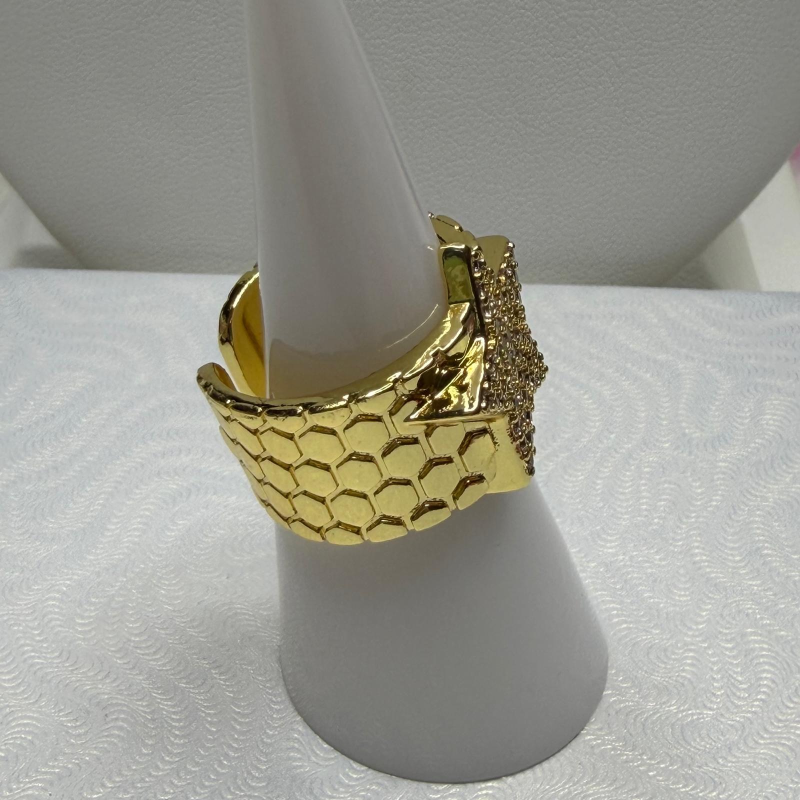 Anillo Estrella Ajustable con Zirconias