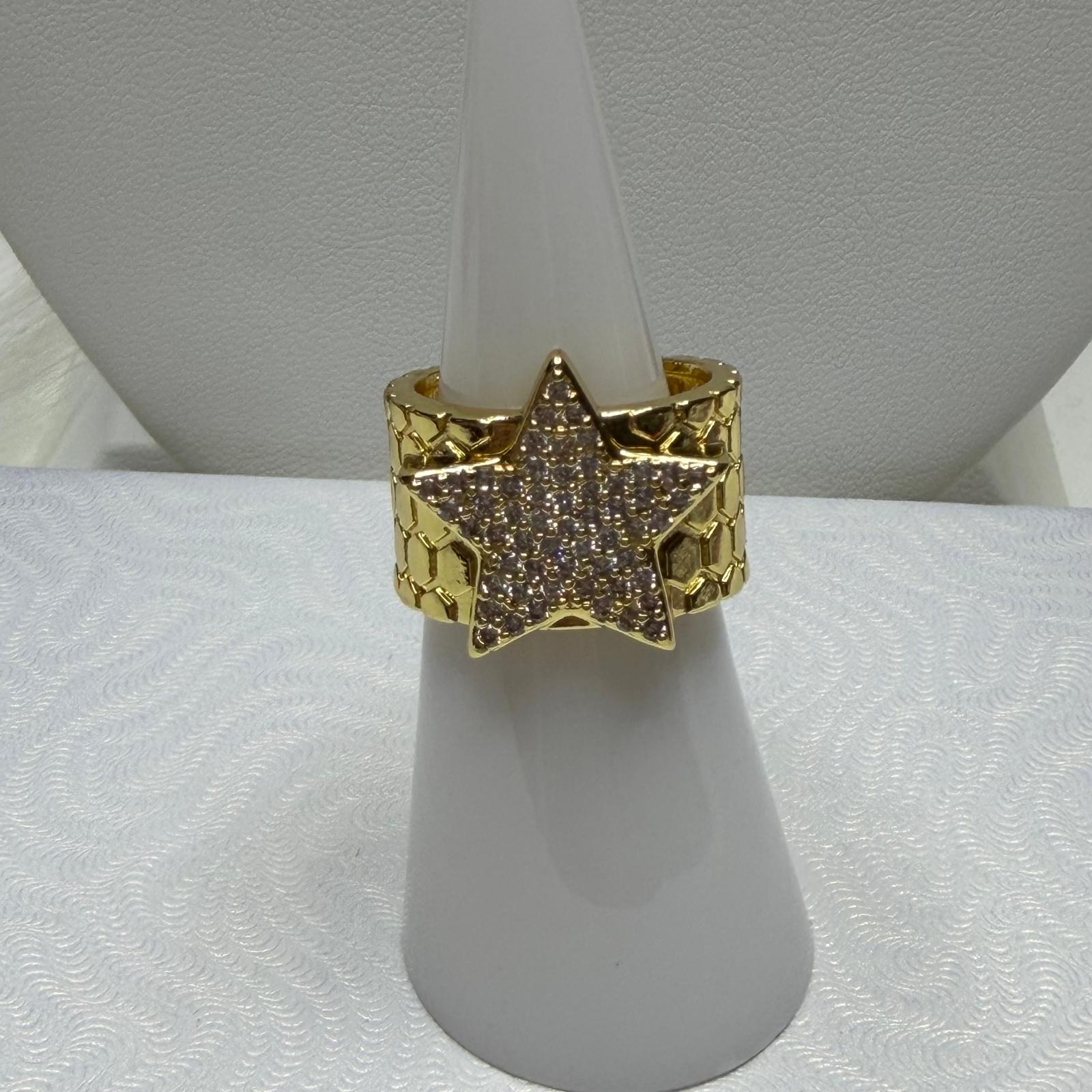 Anillo Estrella Ajustable con Zirconias