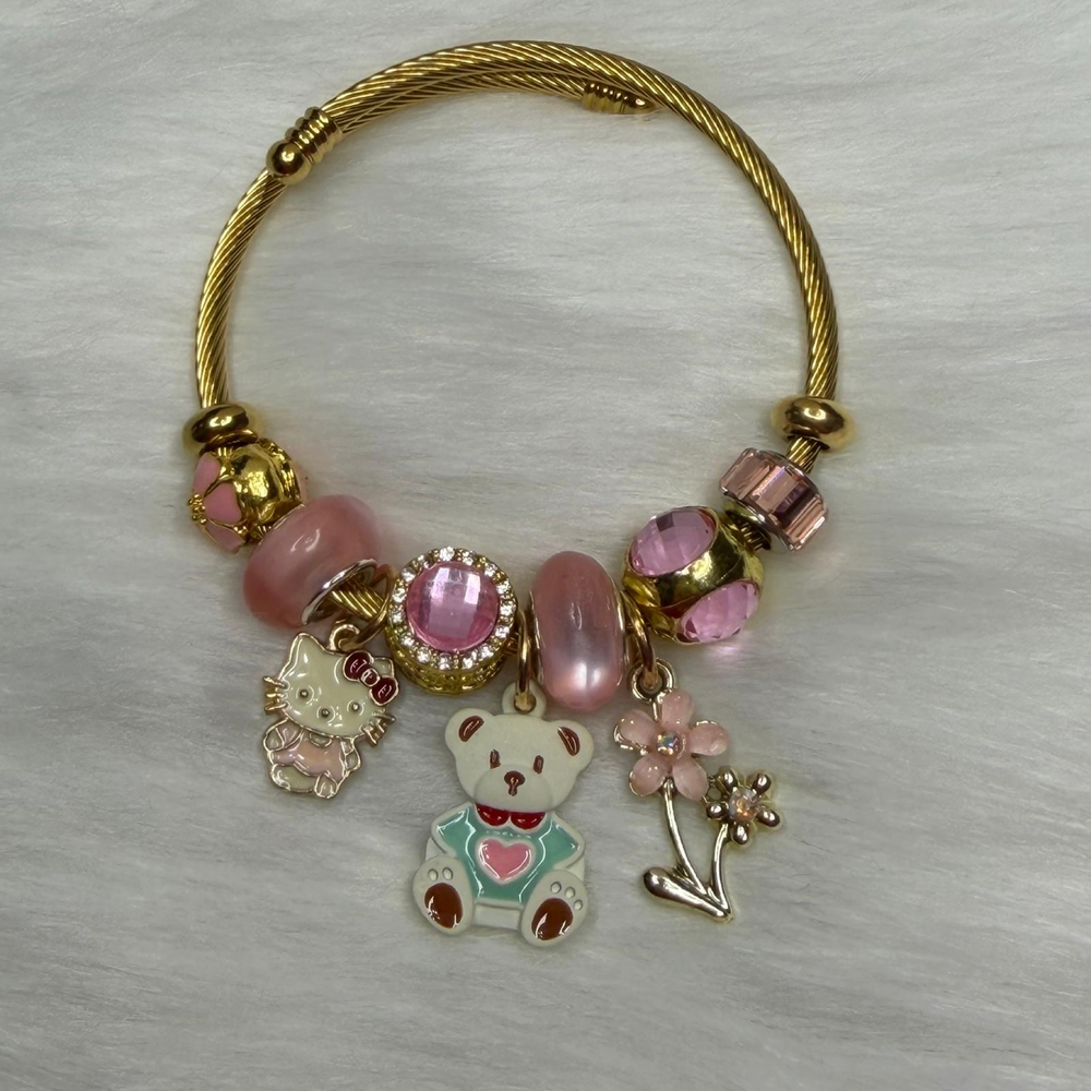 Pulsera Dorada de Kitty