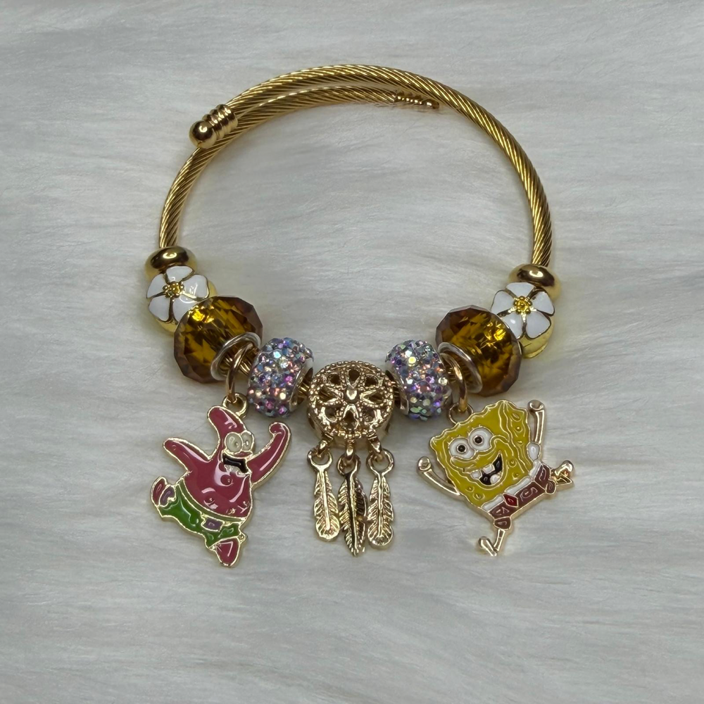 Pulsera Dorada Sponge Bob