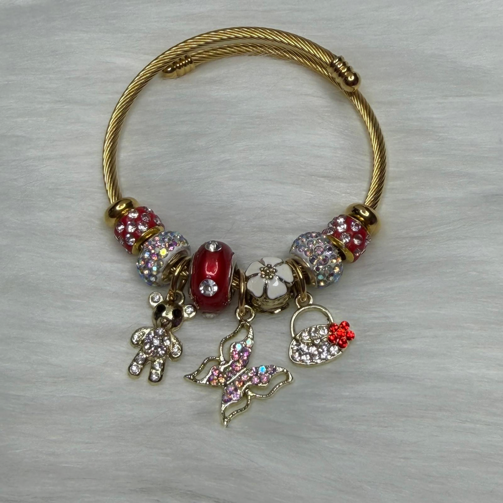 Pulsera Dorada de Mariposa