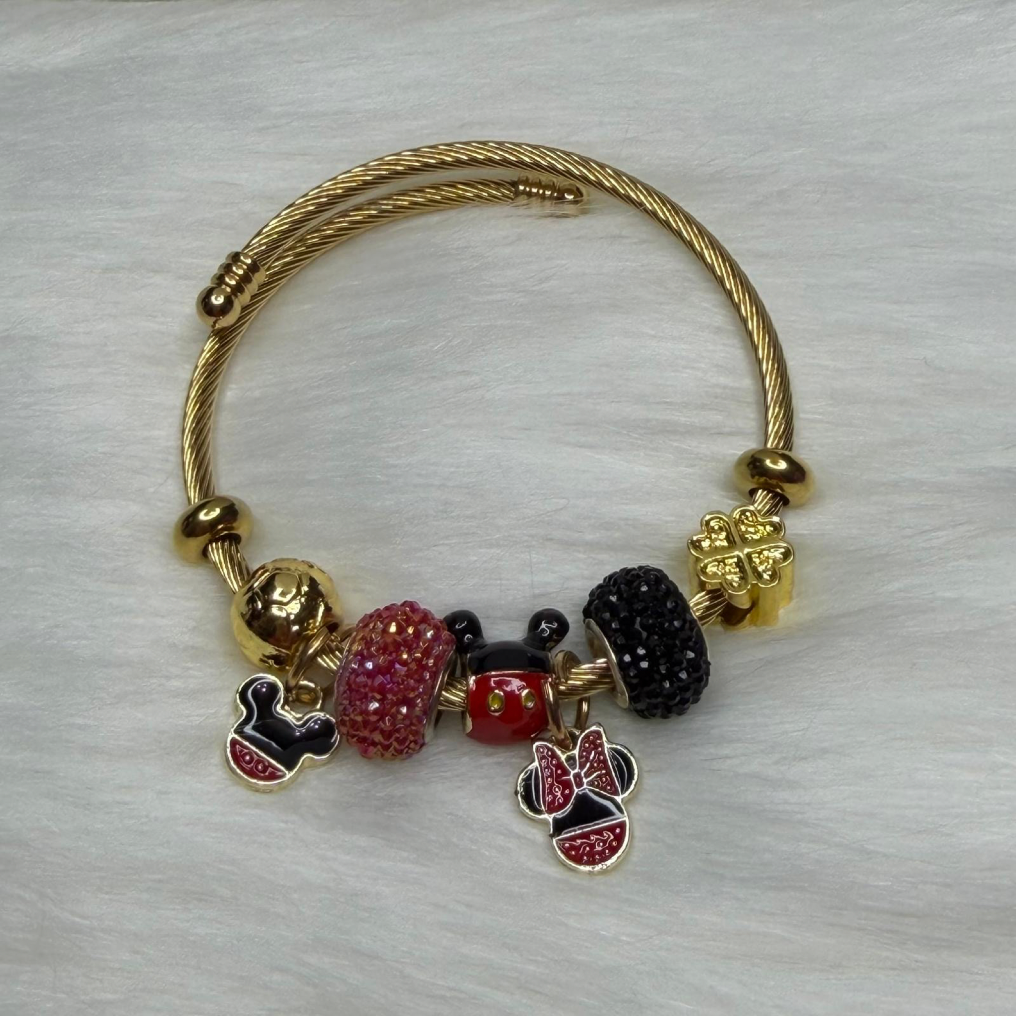 Pulsera Ajustable con Charms de Minnie