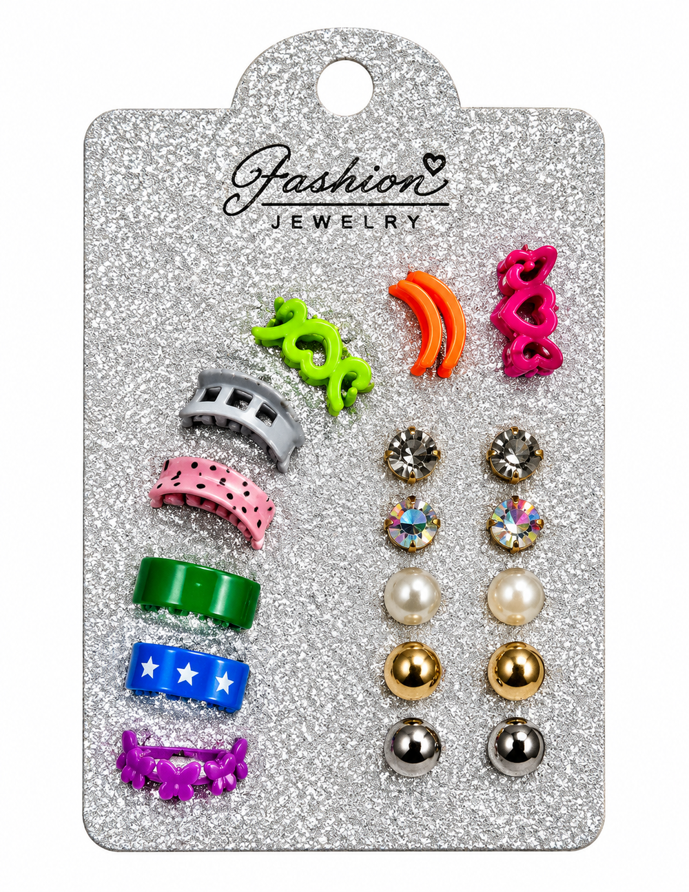 Set de Aretes y Sortijas Ajustables