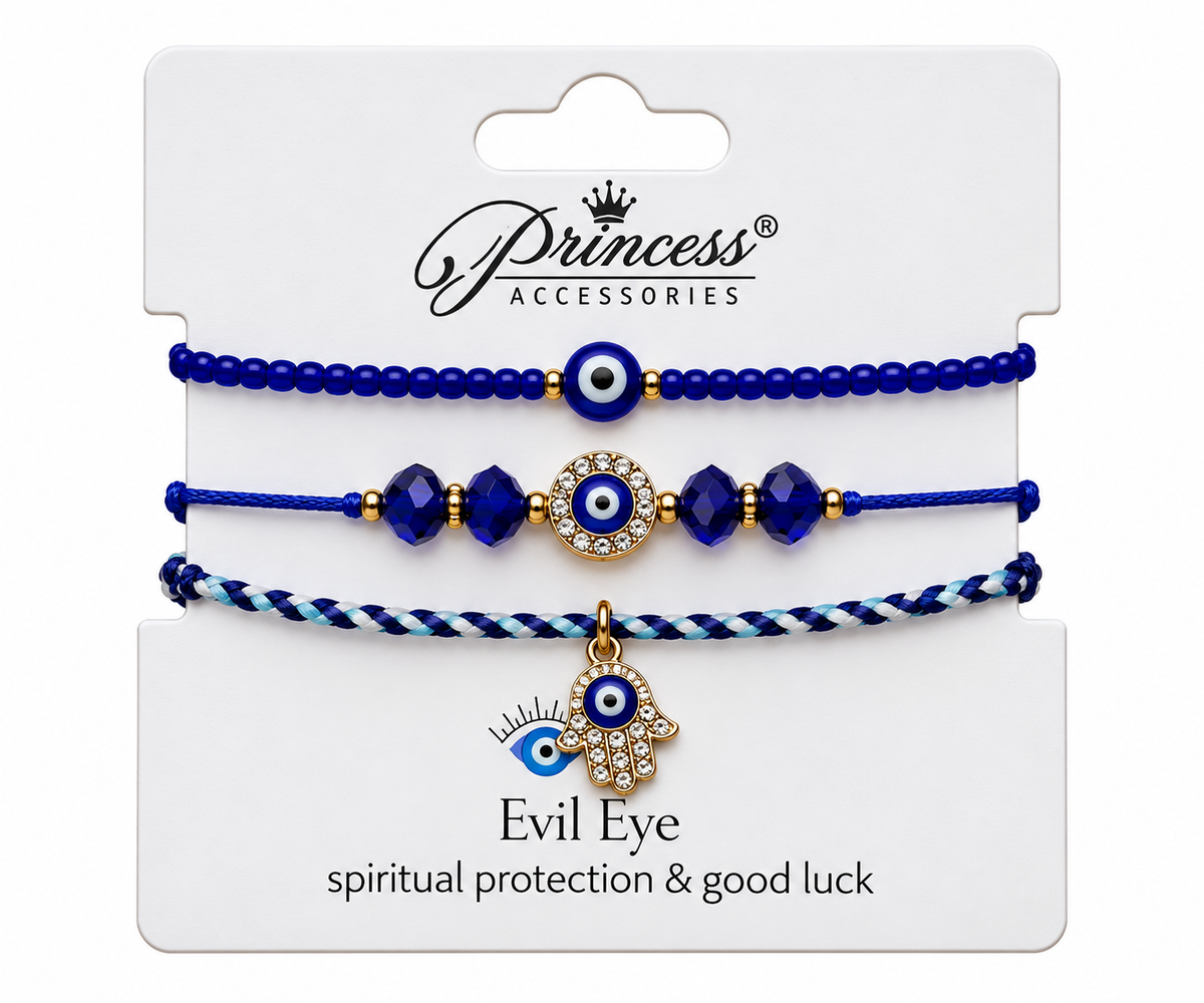 Set de Pulseras Evil Eye Azul