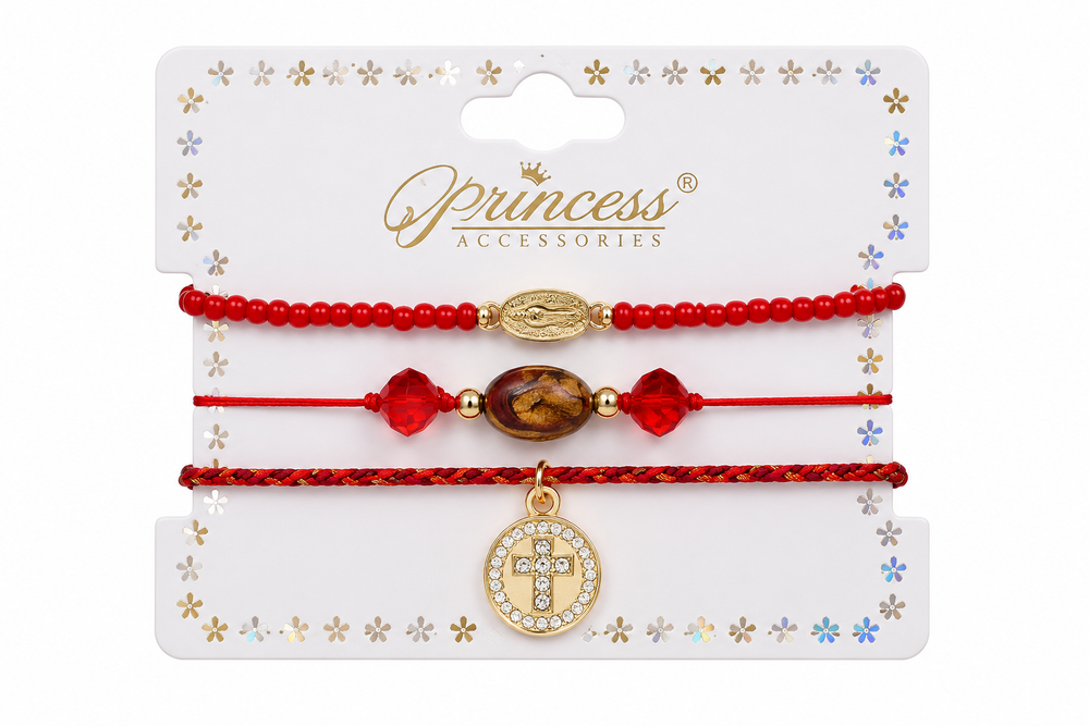 Set de 3 Pulseras de la Virgen