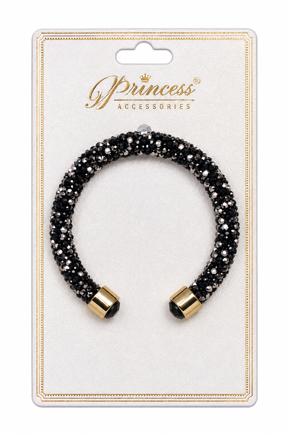 Brazalete de Cristales Negros