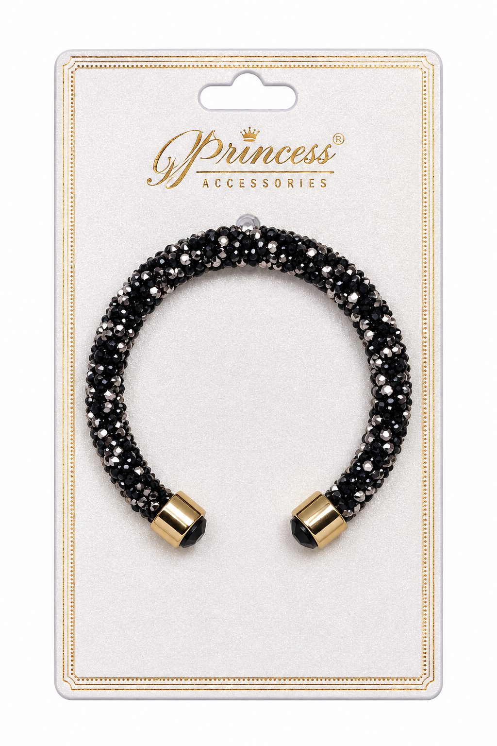 Brazalete de Cristales Negros