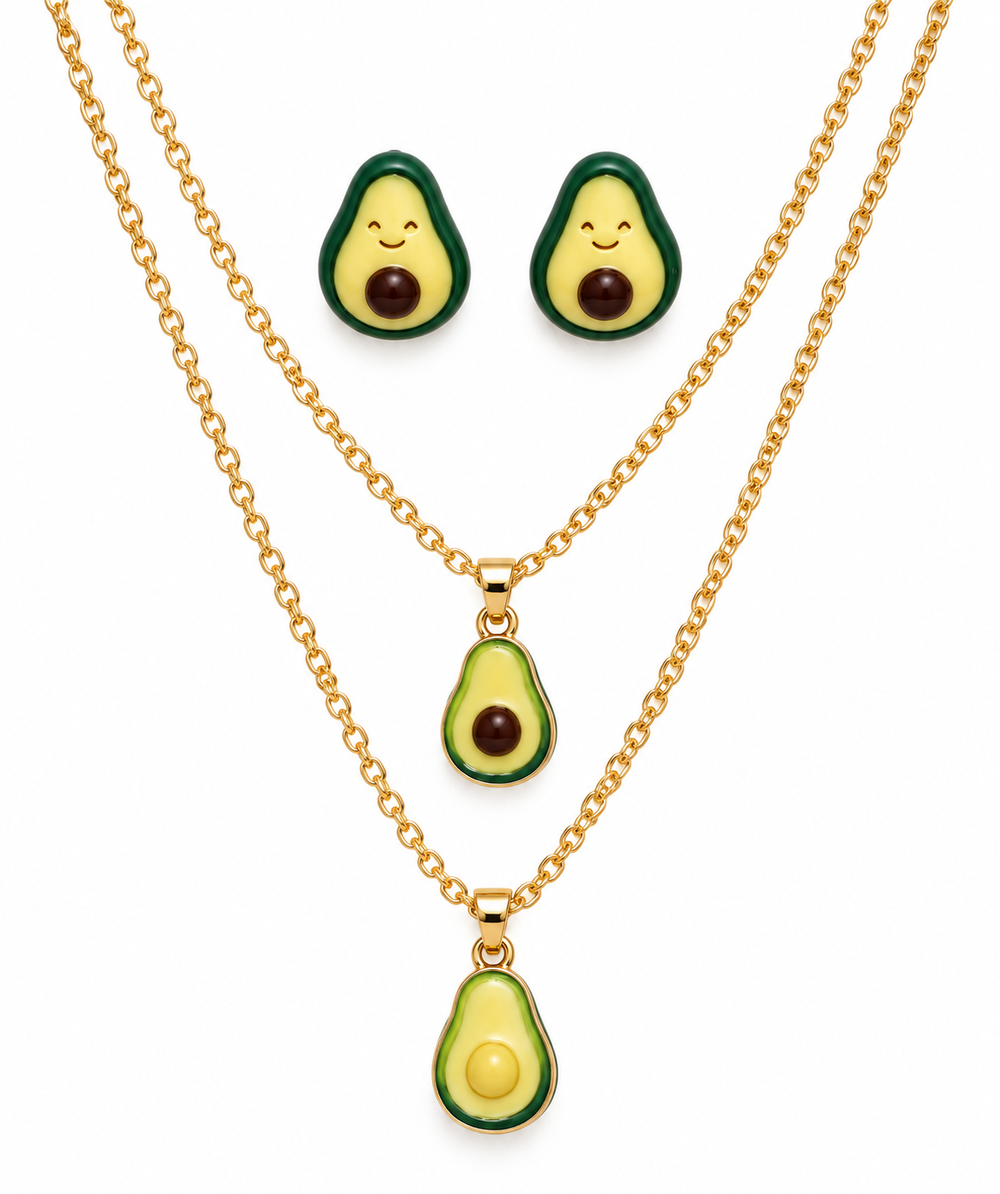 Set de Collar y Aretes de Aguacate