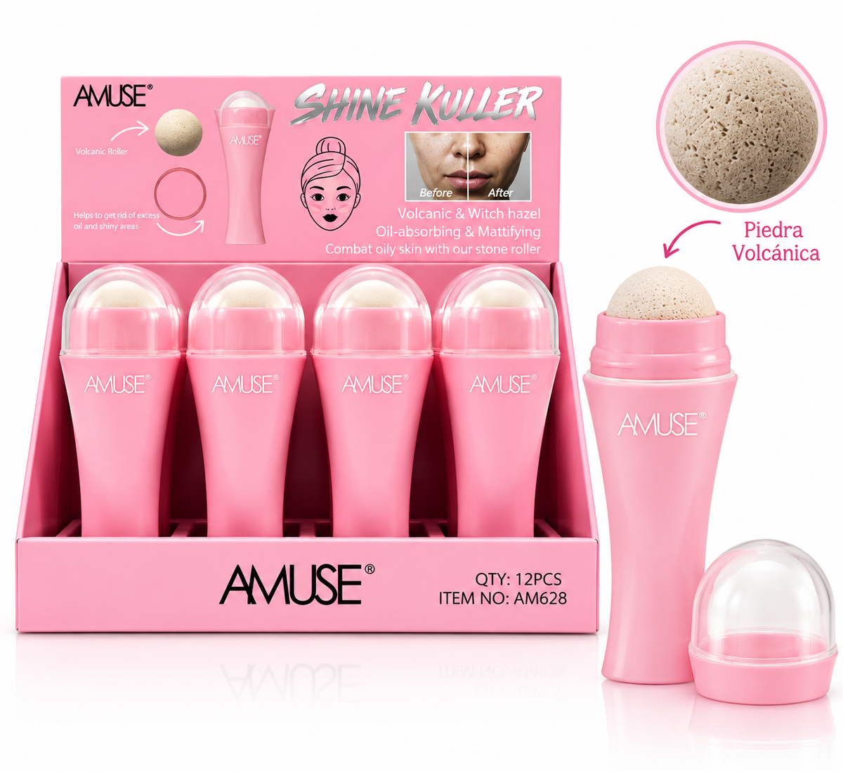 AMUSE Shine Kuller – Rodillo Facial Volcánico