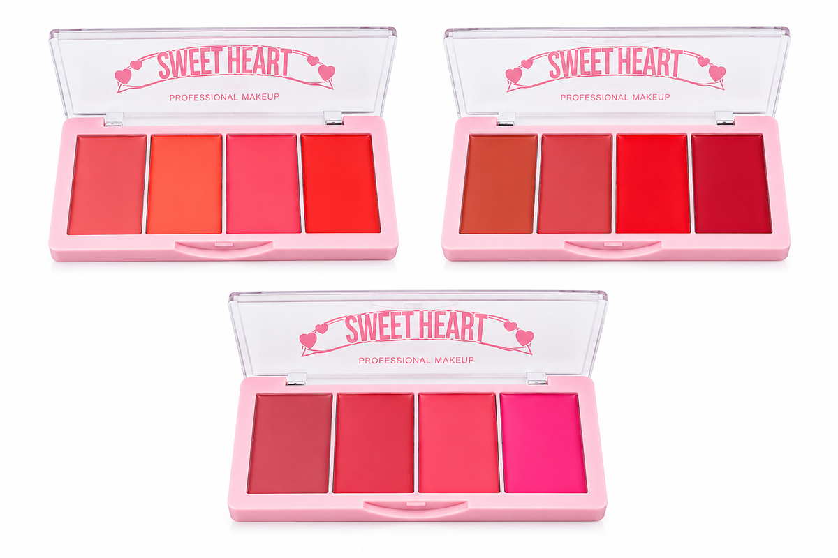 Rubor Sweet Heart – Paleta de 4 Tonos