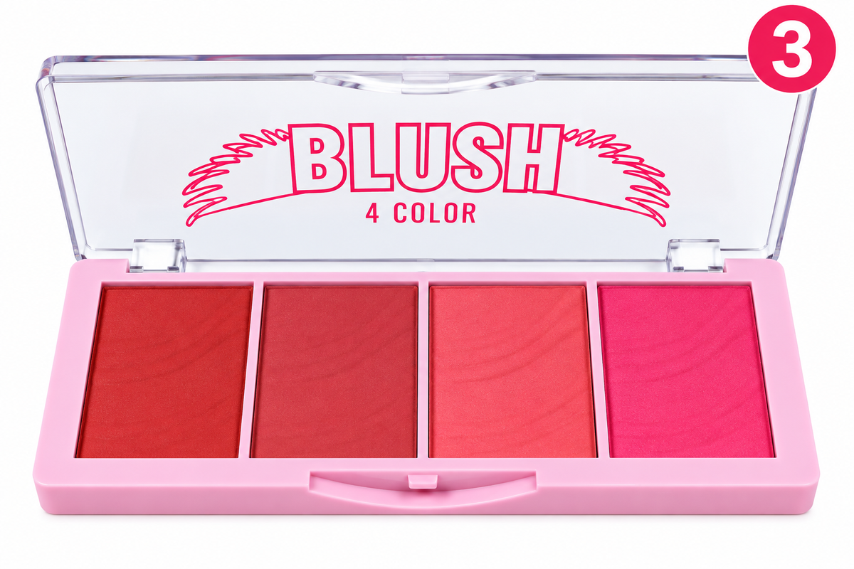 Rubor Sweet Heart – Paleta de 4 Tonos