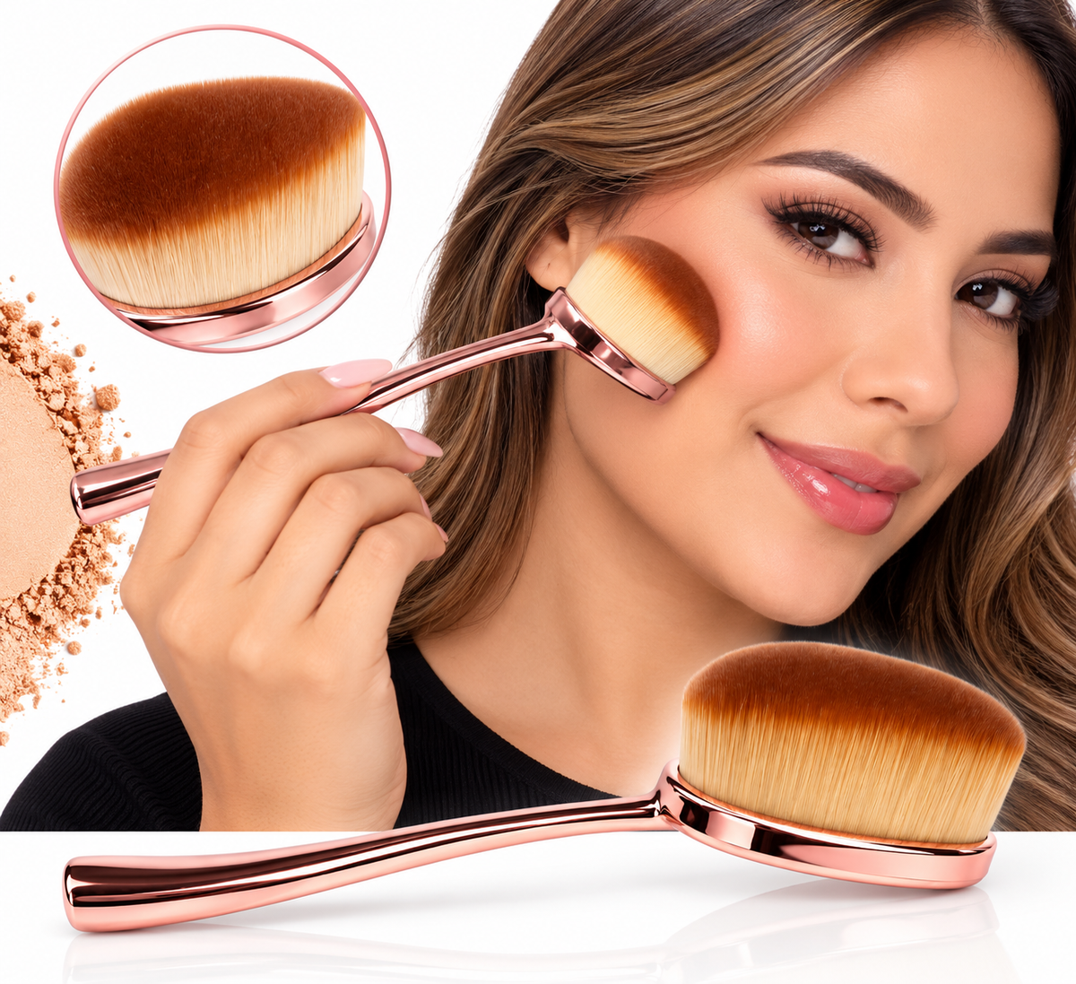Brocha Ovalada para Maquillaje