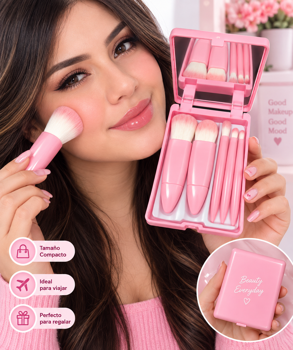 Set de Brochas de Maquillaje Portátil
