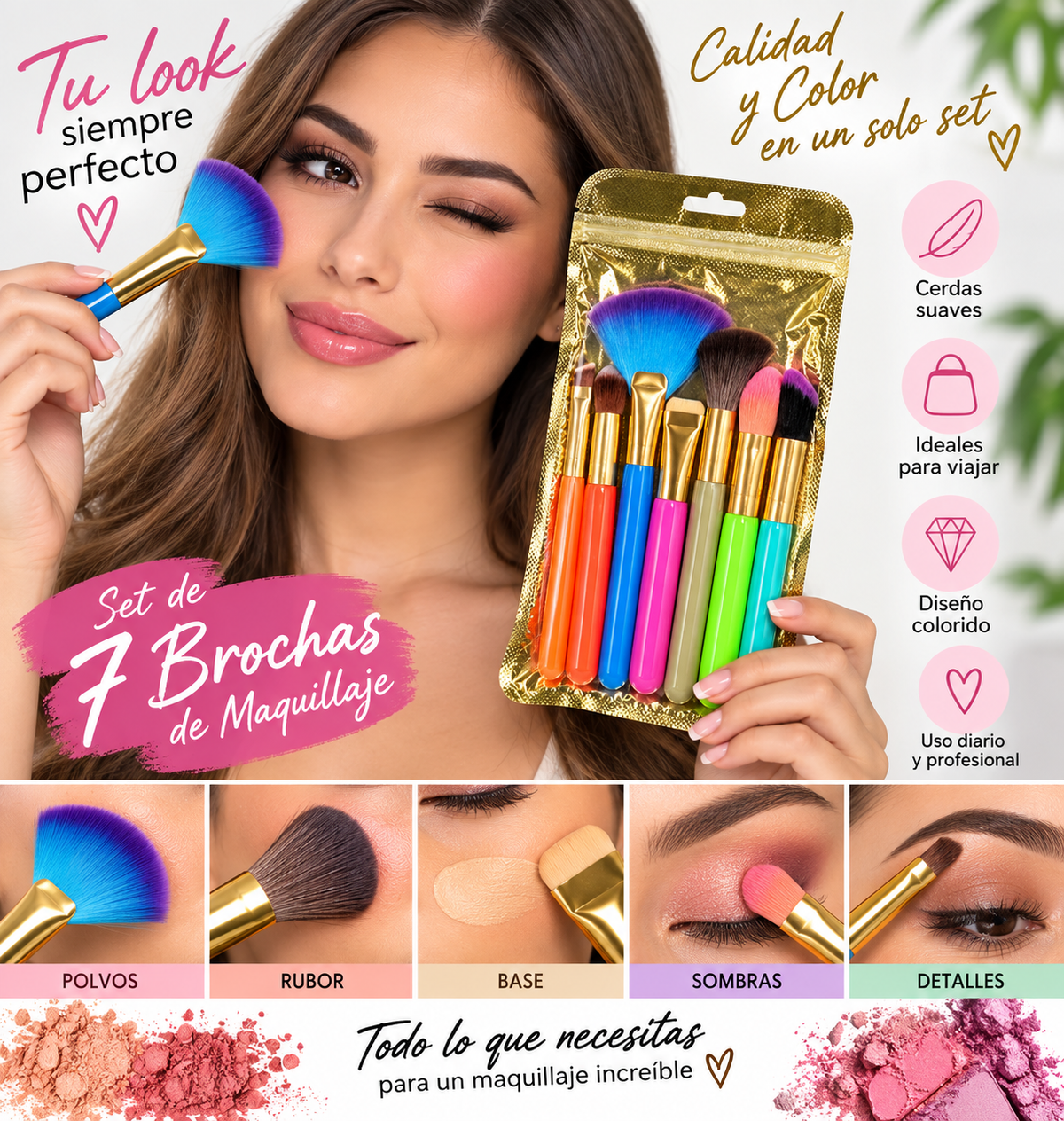 Set de Brochas de Maquillaje