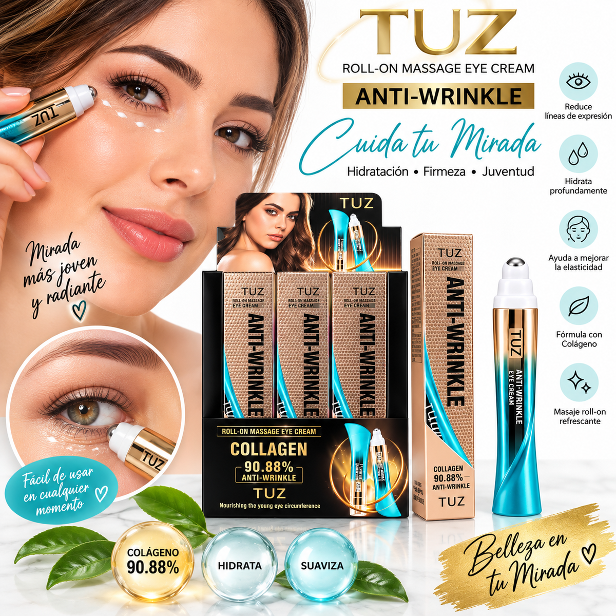 TUZ Roll-On Massage Eye Cream