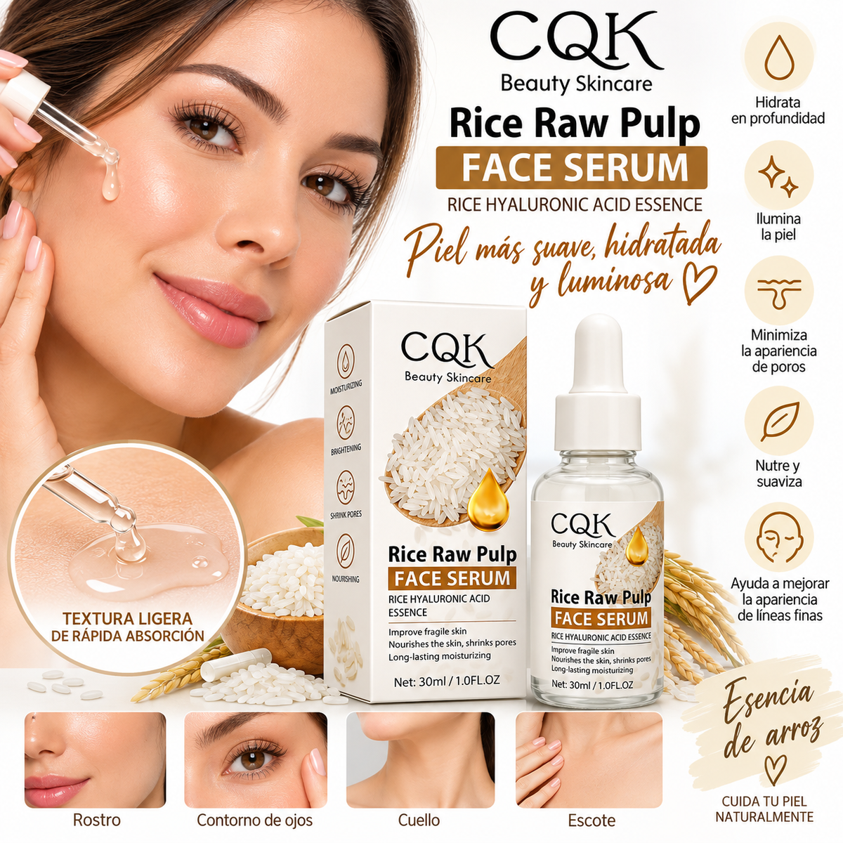 Sérum Facial de Arroz CQK
