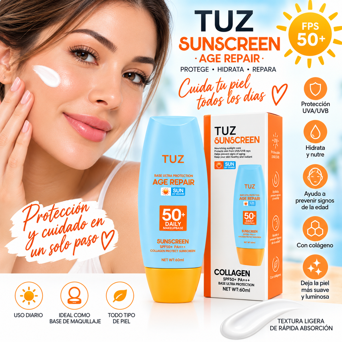 Protector Solar TUZ SPF 50+