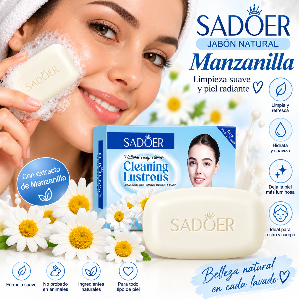 Jabón SADOER Chamomile Milk