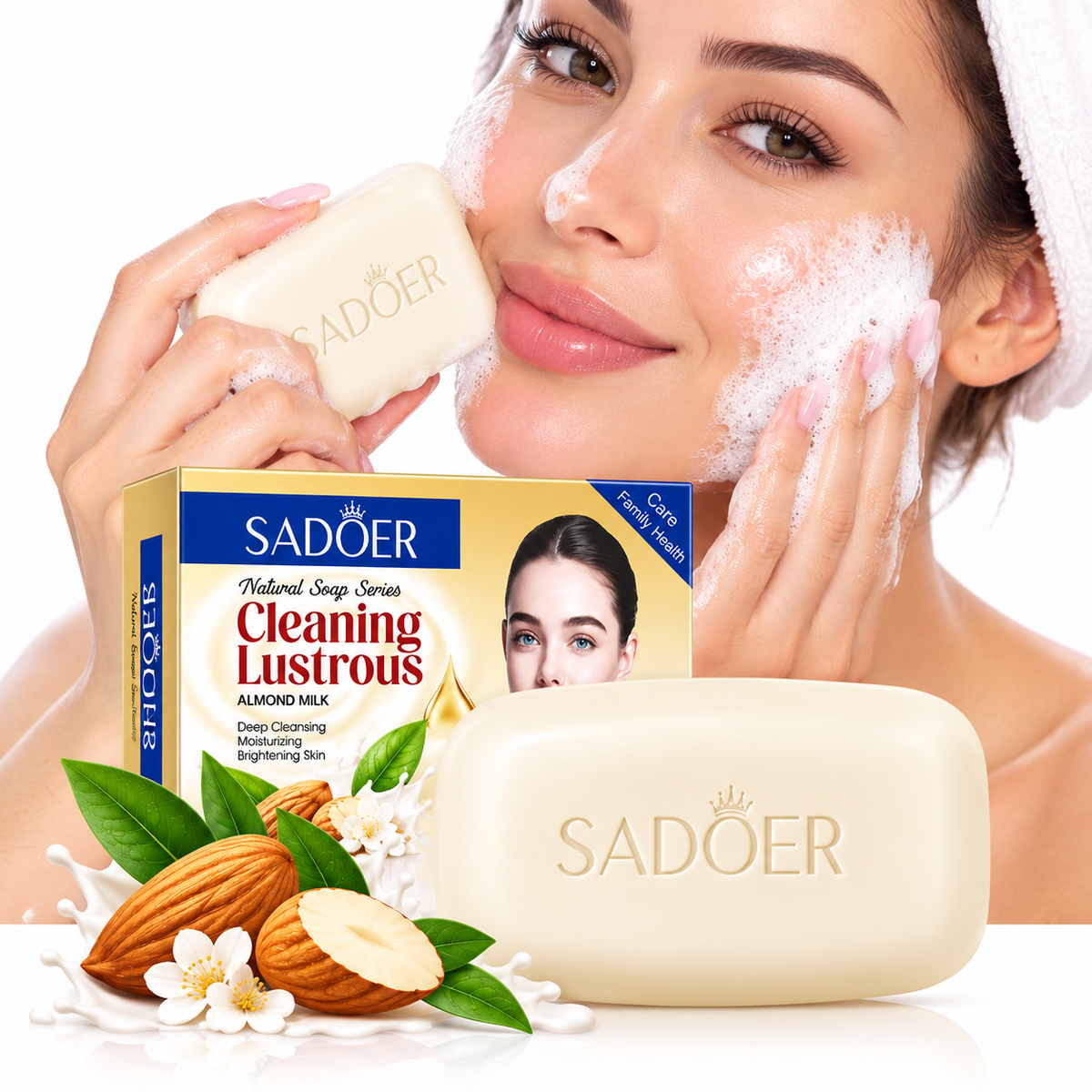 Jabón SADOER Cleaning Lustrous – Leche de Almendras