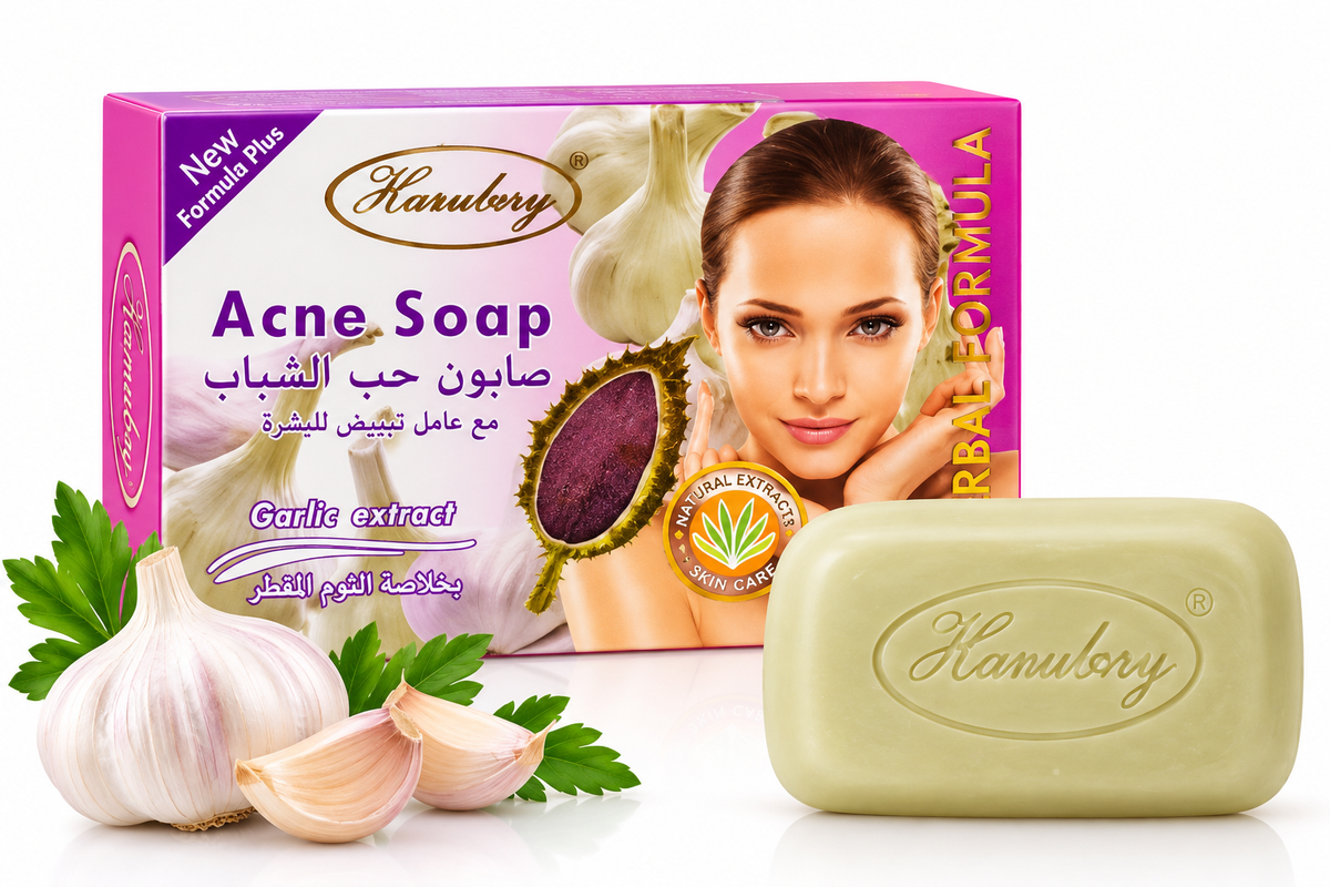 Hanulory Acne Soap – Jabón Herbal con Extracto de Ajo