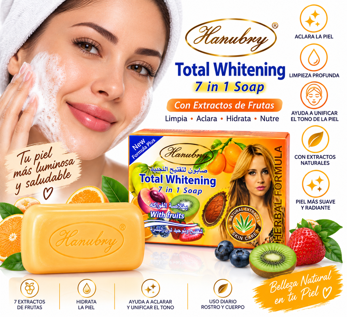 Jabón Hanubry Total Whitening 7 in 1