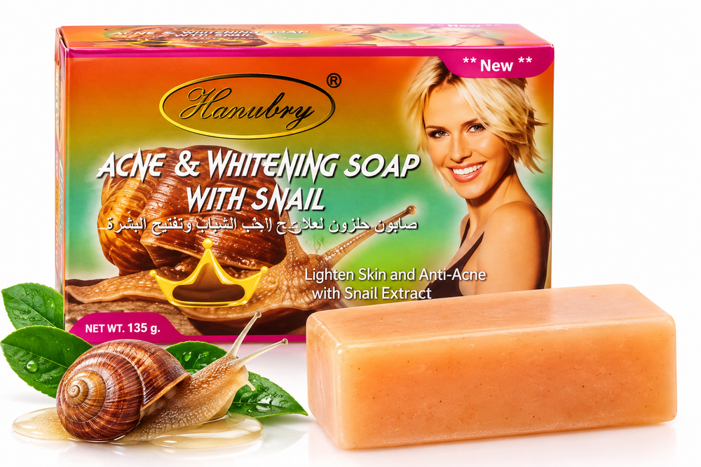 Hanubry Acne & Whitening Soap with Snail