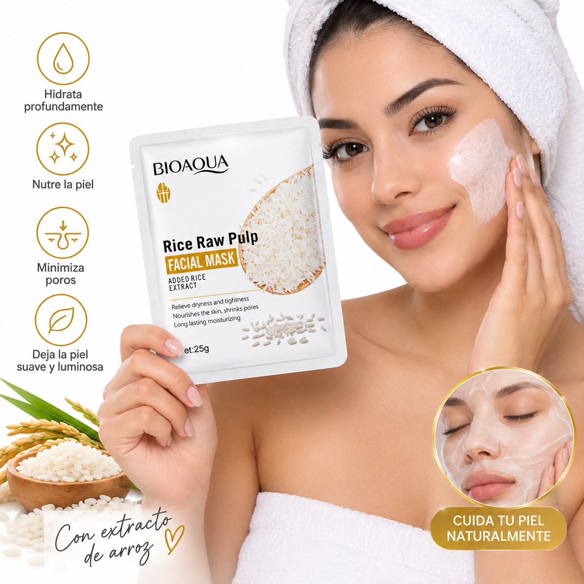 BIOAQUA Rice Raw Pulp Facial Mask