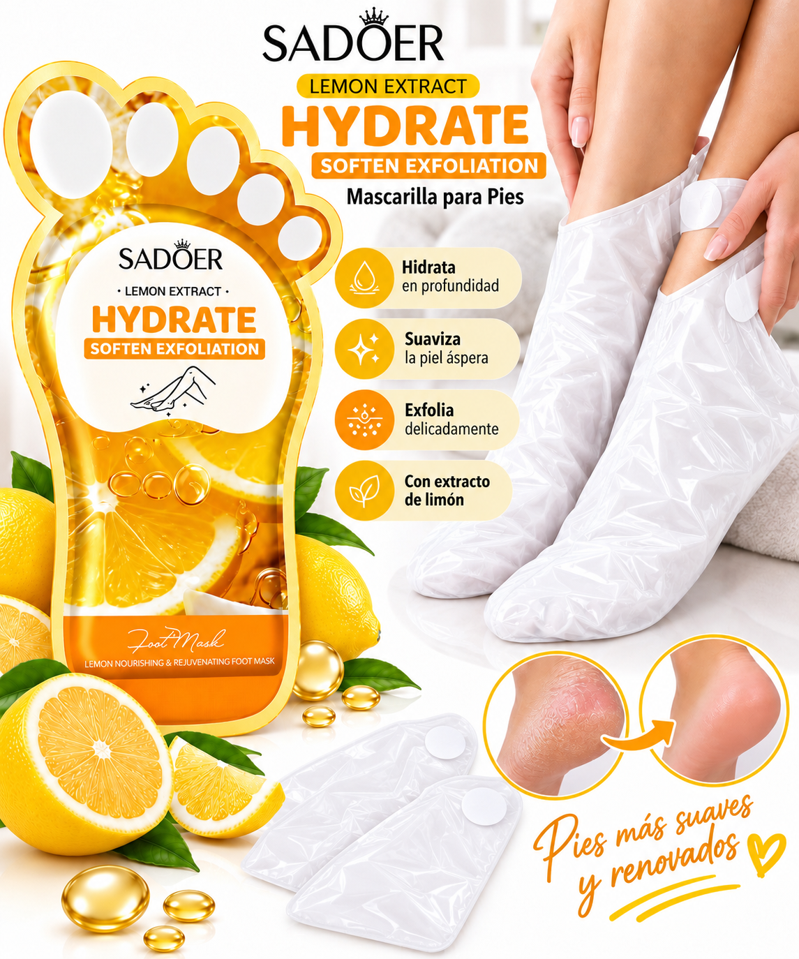 SADOER Lemon Foot Mask