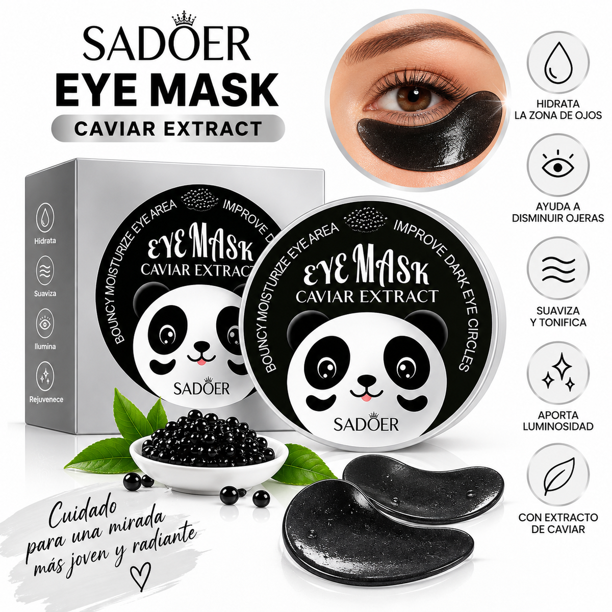 Mascarilla para Ojos con Extracto de Caviar SADOER