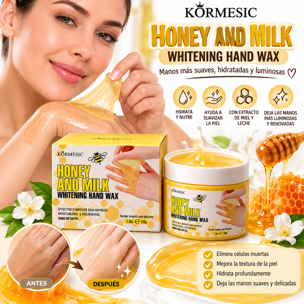 Honey & Milk Whitening Hand Wax