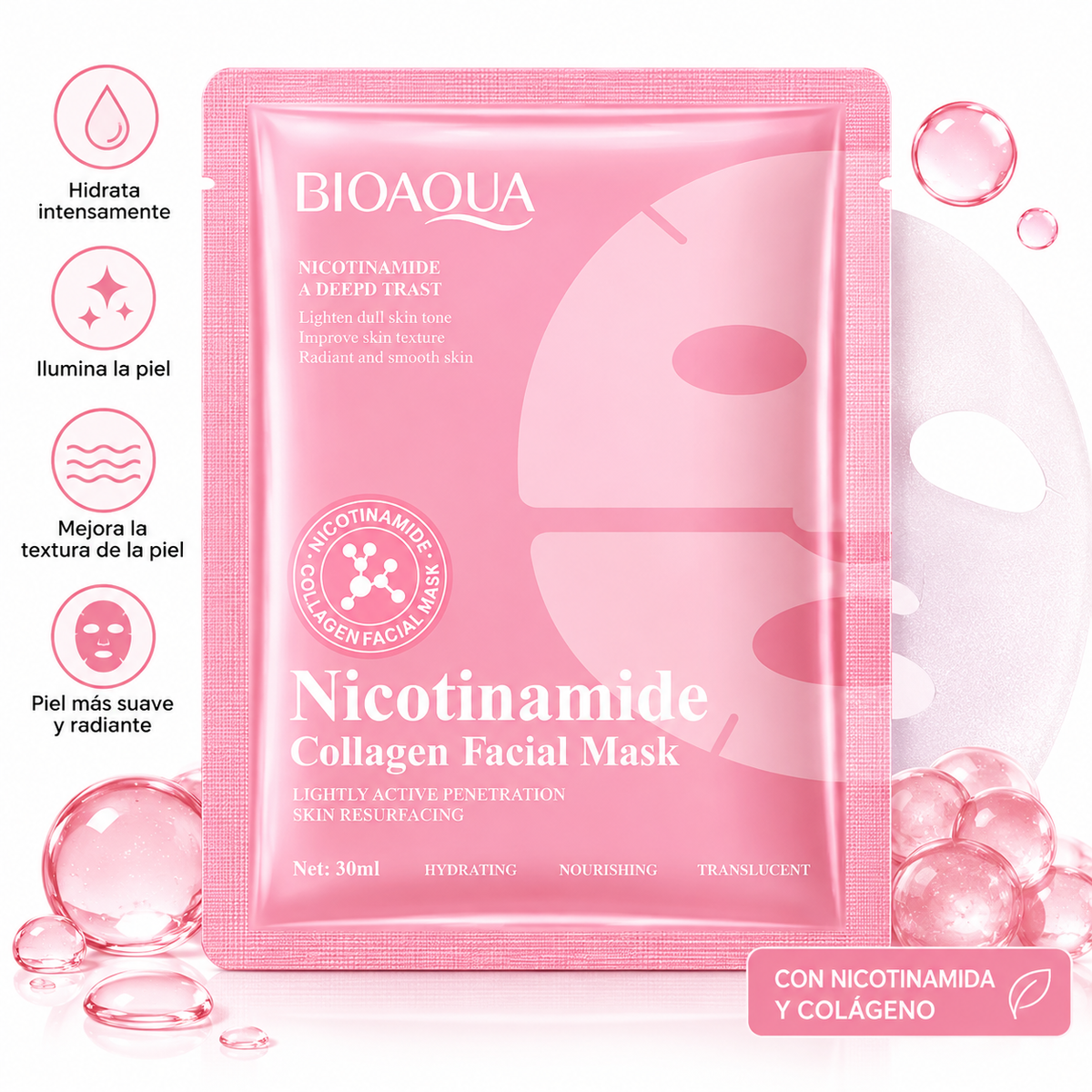 BIOAQUA Nicotinamide Collagen Facial Mask