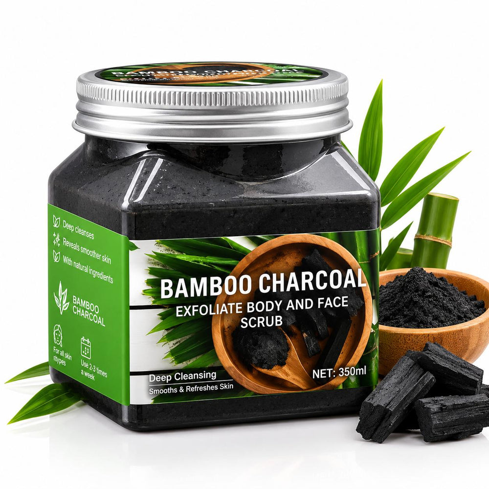Exfoliante Corporal y Facial de Carbón de Bambú